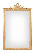 A LARGE LATE 19TH CENTURY FRENCH GILTWOOD WALL MIRROR
