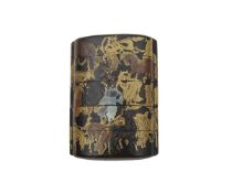 A RARE EDO / MEIJI PERIOD GOLD AND BLACK LACQUER JAPANESE FOUR CASE INRO