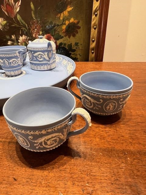 WEDGWOOD: A RARE JASPERWARE NEO-CLASSICAL STYLE CABARET SET - Image 9 of 21