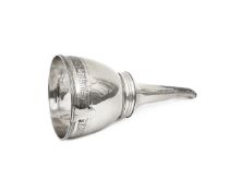 A GEORGE III STERLING SILVER WINE FUNNEL, LONDON, 1804