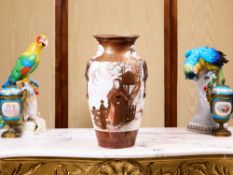 A LARGE JAPANESE MEIJI PERIOD KUTANI VASE.