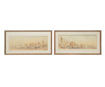 BRIGHTON BEACH FROM EAST AND WEST, A PAIR OF MID 19TH CENTURY SCENES