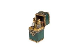 A LATE 18TH CENTURY ENGLISH SHAGREEN PERFUME SET C.1780