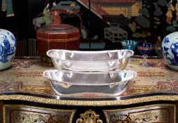 AN IMPRESSIVE PAIR OF STERLING SILVER KNIFE TRAYS C.1845 BY R&S GARRARD, LONDON