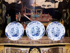 THREE 18TH CENTURY ENGLISH DELFT WARE DISHES