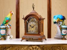 A LATE 19TH CENTURY QUARTER CHIMING TABLE CLOCK