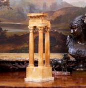 A 19TH CENTURY GRAND TOUR MODEL OF THE TEMPLE OF VESPASIAN, ROME