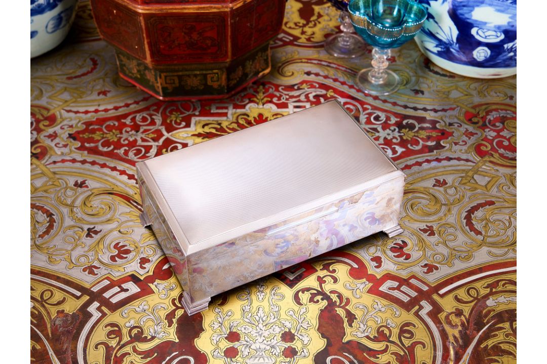 A STERLING SILVER HUMIDOR, BIRMINGHAM, 1970 - Image 1 of 4