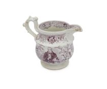 A RARE GEORGE IV JUG DEPICTING SIR WALTER SCOTT CIRCA 1830