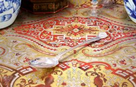 PAUL STORR: A REGENCY STERLING SILVER BASTING SPOON, LONDON, 1819