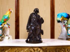 CARRIER BELLEUSE (1824-1887) A BRONZE FIGURE OF THE ARTIST CORREGIO