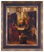 JOSEF ADAM, 20TH CENTURY: 'THE CARD PLAYERS'