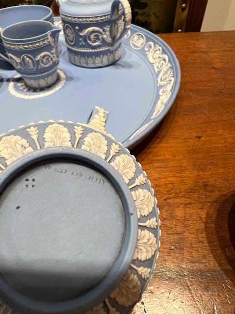 WEDGWOOD: A RARE JASPERWARE NEO-CLASSICAL STYLE CABARET SET - Image 3 of 21