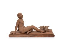 AN EARLY 20TH CENTURY TERRACOTTA FIGURE OF A NUDE