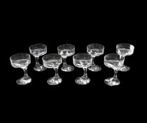 BACCARAT: A SET OF EIGHT NARCISSE WINE GLASSES