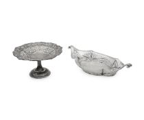 TWO VICTORIAN STERLING SILVER DISHES BOTH LONDON, 1900