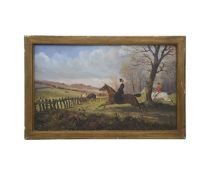 19TH CENTURY ENGLISH SCHOOL: A HUNTING SCENE