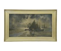 AFTER FRANK OSWALD (BRITISH, 1857-1874): MOONLIT HARBOUR