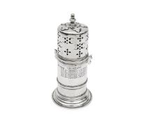AN EARLY 20TH CENTURY STERLING SILVER SUGAR CASTER TENNIS TROPHY, C. 1905