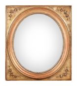 A LARGE LATE 19TH / EARLY 20TH CENTURY GILTWOOD WALL MIRROR