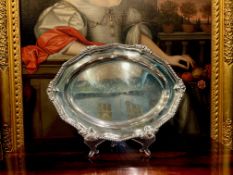 PAUL STORR: A MASSIVE GEORGE IV STERLING SILVER TRAY, LONDON, 1821