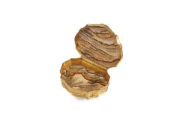 A LATE 18TH / EARLY 19TH CENTURY ENGLISH GOLD MOUNTED AGATE BOX CIRCA 1800