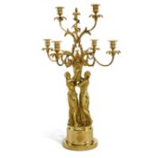 AN IMPORTANT GEORGE III SILVER GILT CANDELABRUM, 1800, WILLIAM PITTS