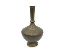 A PERSIAN ENGRAVED BRASS VASE