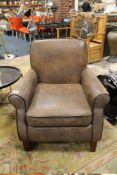 A MODERN CLUB STYLE LEATHER? ARMCHAIR