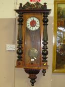 A GONG STRIKE VIENNA WALL CLOCK