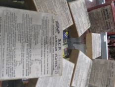 A TRAY CONTAINING 8 PACKS OF LANTERN PLATES 1942