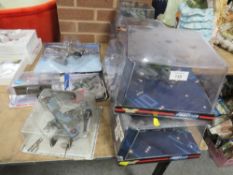 A QUANTITY OF CORGI MODERN FIGHTER LEGENDS MODEL AIRCRAFT TOGETHER WITH 4 MODEL CARDED PLANES (10)