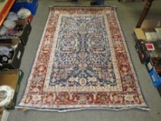 A RALPH LAUREN TURKISH RUG 184 X 124 CM