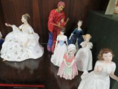 SIX ASSORTED ROYAL DOULTON FIGURES TO INCLUDE 