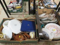 TWO TRAYS OF CHINA TO INCLUDE PLATES AYNSLEY ETC