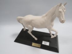 JOHN BESWICK SPIRIT OF THE WIND HORSE ON PLINTH