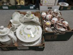 TWO TRAYS OF TEA/DINNER WARE TO INCLUDE BURGESS BROS LONGSTON, ROYAL DOULTON TONKIN TEA/DINNER WARE