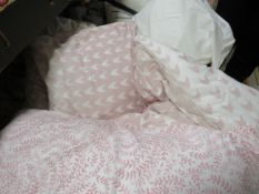 THREE BOXES OF EX SHOW HOME ASSORTED PILLOWS AND CUSHIONS ETC