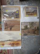 AN UNFRAMED OIL ON BOARD ENTITLED HALSTOCK RD BY D. ARMOUR SIGNED LOWER LEFT, TWO UNFRAMED