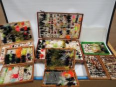 SIX TRAYS OF ASSORTED FLY FISHING FLIES