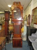 AN ANTIQUE MAHOGANY LONGCASE CLOCK CASE