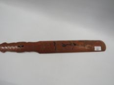 A CHINESE BAMBOO CARVED PAGE TURNER