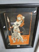 A FRAMED AND SIGNED JIM STERANKO SUPERGIRLS 1973 SEPTEMBER CALENDAR