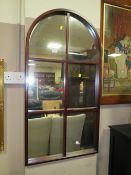 A MODERN ARCHED 'WINDOW' MIRROR