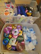 TWO CRATES OF ASSORTED EX SHOP STOCK COMPRISING A QUANTITY OF METALLIC CELEBRATION (HELIUM)