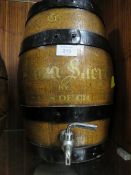 A VINTAGE BOUND STOWELLS OF CHELSEA SHERRY BARREL