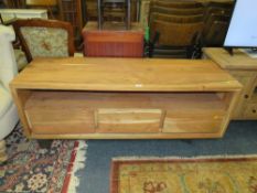 A MODERN COLONIAL STYLE MEDIA CABINET - W 140 cm