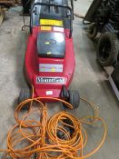 AN ELECTRIC MOUNTFIELD LAWN MOWER