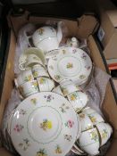 A VINTAGE ROYAL DOULTON FLORAL PATTERN TEASET