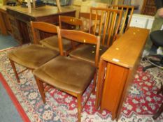 A RETRO TEAK A.H. McINTOSH & Co. LTD DROPLEAF TABLE & SIX CHAIRS
